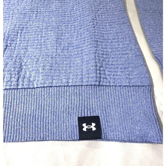 New Under Armour UA Intelliknit Run Funnel Pullover 1371576-767 Blue Women Small - Picture 11 of 15
